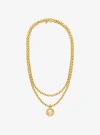 Michael Kors Mk Pop Charm Chain-link Necklace In Gold