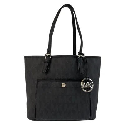 Michael Kors Mk Signature Pvc 2way Bag In Black
