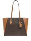 Michael Kors Mk Taryn Large Tote Bag In Brown