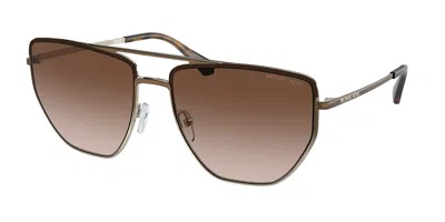 Michael Kors Mk1126 Paros 101413 Women's Sunglasses Gold Size 60 In Light Gold