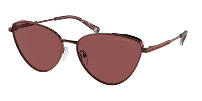 Michael Kors Mk1140 Cortez 189675 Women's Sunglasses Brown Size 59 In Burgundy