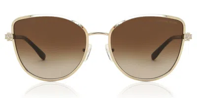 Michael Kors Mk1144b Catalonia 101413 Women's Sunglasses Gold Size 56 In Brown