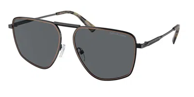 Michael Kors Mk1153 Silverton 100587 Men's Sunglasses Black Size 58 In Blue