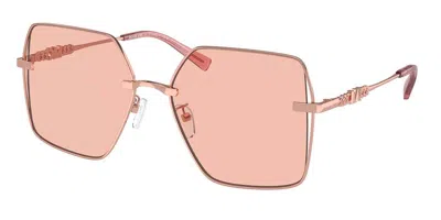 Michael Kors Mk1157d Sanya Asian Fit 110884 Women's Sunglasses Gold Size 58 In Pink