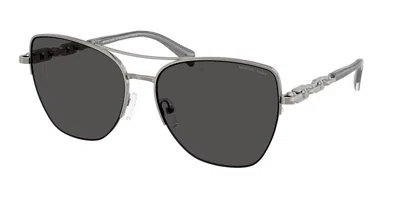 Michael Kors Mk1163 Dorado Beach 100287 Women's Sunglasses Gunmetal Size 57 In Gray