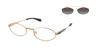 Michael Kors Mk1175 Palo Alto With Clip-on 19053c Men's Glasses Gold Size 56 - Free Lenses - Blue Light Block Ava In Brown