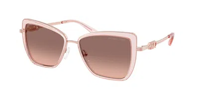Michael Kors Mk1178 Sea Island 310113 Women's Sunglasses Pink Size 55 In Metallic