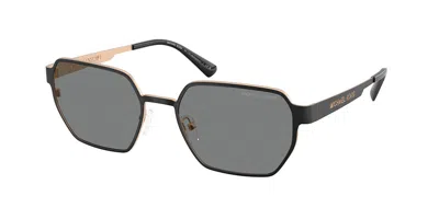 Michael Kors Mk1183 Madagascar 100587 Men's Sunglasses Black Size 55 In Gray