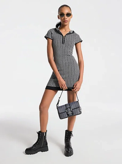 Michael Kors Mk2000 Logo Jacquard Hoodie Dress