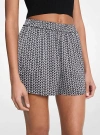 Michael Kors Mk2000 Logo Satin Shorts In Blue