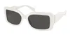 Michael Kors Corfu Rectangle-frame Sunglasses In White