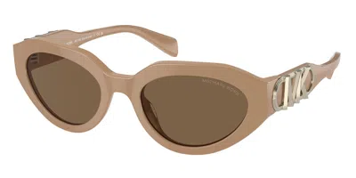 Michael Kors Mk2192 Empire Oval 355573 Women's Sunglasses Brown Size 53 In Neutral