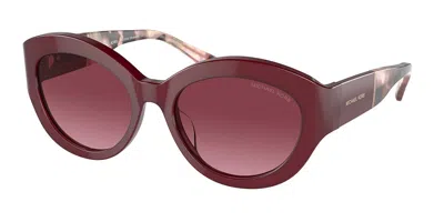 Michael Kors Mk2204u Brussels 39498h Women's Sunglasses Red Size 54 In Burgundy