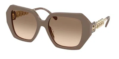 Michael Kors Mk2232u South Beach 400313 Women's Sunglasses Grey Size 54 In Brown