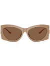 Michael Kors Méribel Mk 3079 1005 56mm Unisex Rectangle Eyeglasses 56mm In Brown