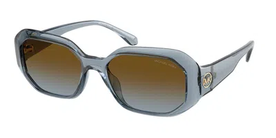 Michael Kors Womens Mk2240u Siesta Key Irregular-frame Acetate Sunglasses Blue