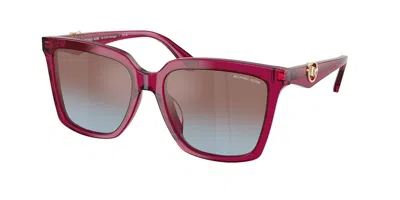 Michael Kors Mk2256u Menaggio 4032h7 Women's Sunglasses Purple Size 55 In Gray