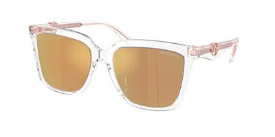 Michael Kors Mk2256u Menaggio Polarized 3015n0 Women's Sunglasses Clear Size 53 In Blue