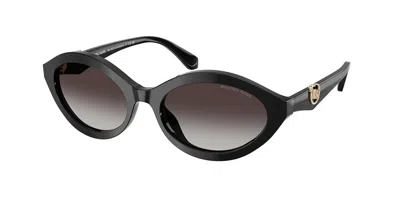 Michael Kors Mk2257u Carlazzo 30058g Women's Sunglasses Black Size 55 In Metallic