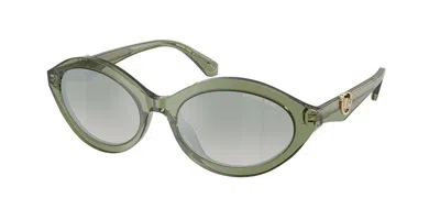 Michael Kors Mk2257u Carlazzo 3961w0 Women's Sunglasses Green Size 55 In Animal Print