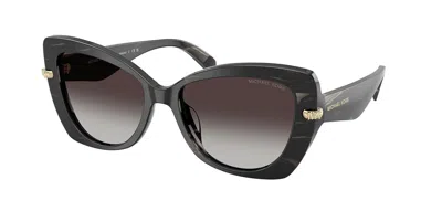 Michael Kors Mk2258u Atlanta 40348g Women's Sunglasses Black Size 55 In Burgundy