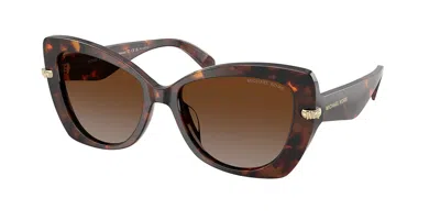 Michael Kors Mk2258u Atlanta Polarized 4031t5 Women's Sunglasses Tortoiseshell Size 55 In Brown