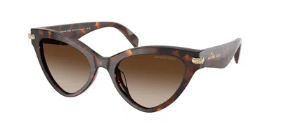 Michael Kors Mk2259u Roanoke 403113 Women's Sunglasses Tortoiseshell Size 52 In Metallic