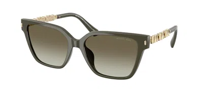 Michael Kors Mk2263u Piedmont 39023m Women's Sunglasses Green Size 56 In Gold