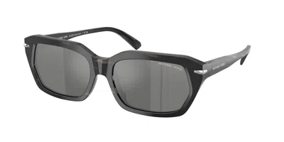 Michael Kors Mk2265u Lake Tahoe 403488 Men's Sunglasses Black Size 54 In Metallic