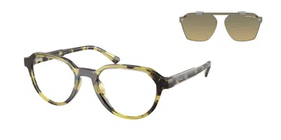 Michael Kors Mk2280u Lanai With Clip-on Men's Glasses, Tortoiseshell, Size 52 In Brown