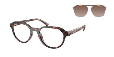 Michael Kors Mk2280u Lanai With Clip-on Men's Glasses, Tortoiseshell, Size 52 In Multi