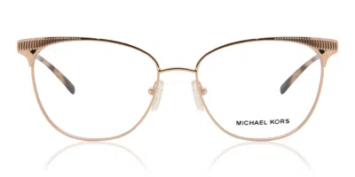 Michael Kors Mk3018 Nao 1194 Women's Glasses Rose-gold Size 54 - Free Lenses - Blue Light Block Available In Brown