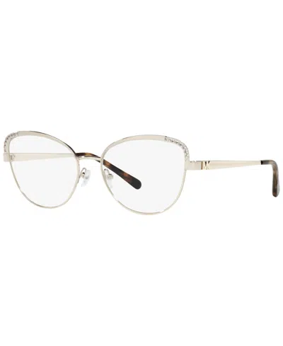 Michael Kors Mk3051 Women's Cat Eye Eyeglasses In Light Gold-tone