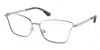 Michael Kors 53mm Rectangle Optical Glasses In Gold