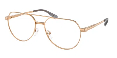 Michael Kors Mk3092 Highland Park 1899 Men's Glasses Gold Size 57 - Free Lenses - Blue Light Block Available In Yellow