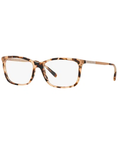 Michael Kors Mk4030 Women's Rectangle Eyeglasses In Pink Tort