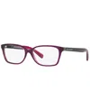 Michael Kors Mk4039 Women's Rectangle Eyeglasses In Trans Purp