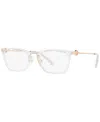 Michael Kors Mk4054 Unisex Rectangle Eyeglasses In Crystal