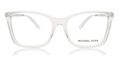 Michael Kors Mk4087b Caracas Bright 3015 Women's Glasses White Size 53 - Free Lenses - Blue Light Block Available In Gray