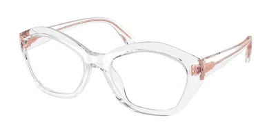 Michael Kors Mk4116u Seaside Women's Glasses, Clear, Size 53 In Pink