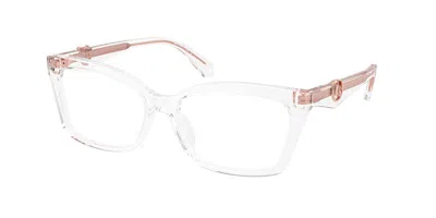 Michael Kors Mk4165u Garzeno Women's Glasses, Clear, Size 53 In Multi