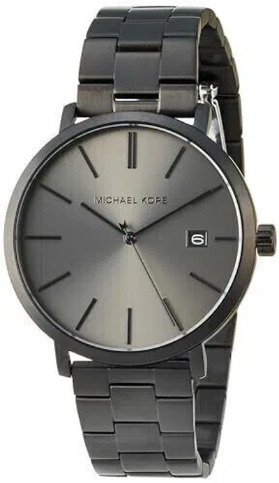 Pre-owned Michael Kors Mk9135 Blake Black Date Indicator Dial Bracelet Band Mens Watch