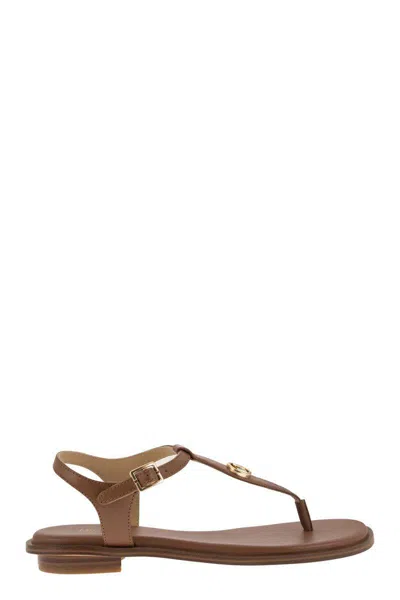 Michael Kors Mmk Sandals In Leather Brown