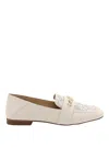 Michael Kors Tiffanie Leather And Empire Signature Logo Mule In Beige