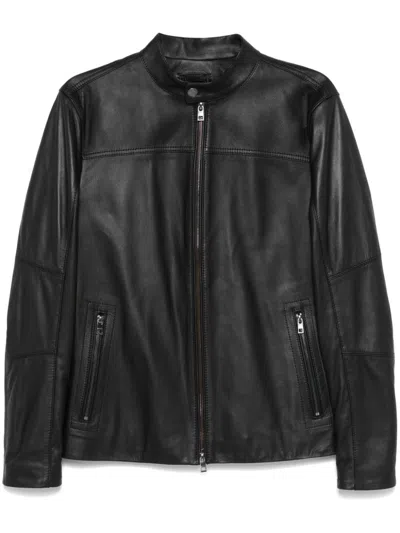 MICHAEL KORS MOCK-NECK BIKER JACKET
