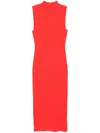 Michael Kors Mock-neck Dress In Red