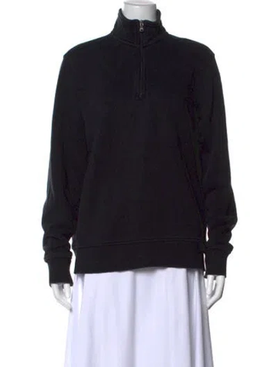 Pre-owned Michael Kors Mock Neck Long Sleeve Sweatshirt In Black