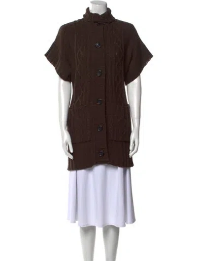 Pre-owned Michael Kors Mock Neck Sweater In Brown