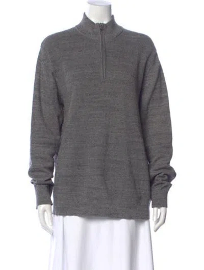 Pre-owned Michael Kors Mock Neck Sweater In Gray