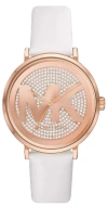 Michael Kors Women's Addyson Quartz Three-hand White Leather Watch 40mm